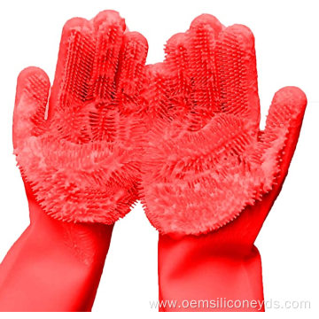 Dishwashing Gloves Silicone Reusable Cleaning Brush